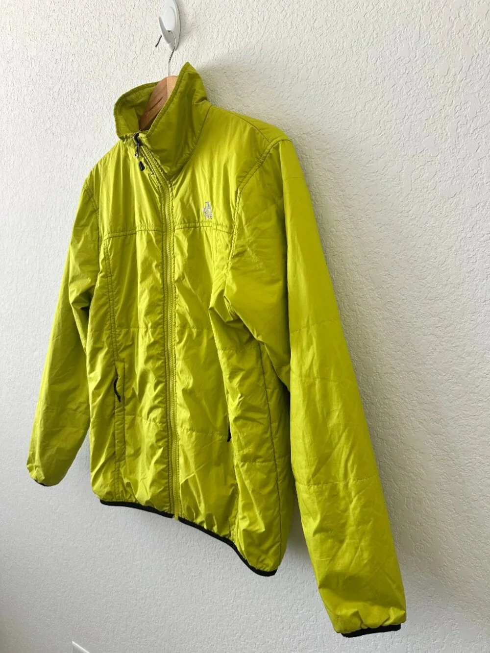 The North Face Full-Zip Quilted Puffer Jacket Neon Yellow Packable Men's Medium